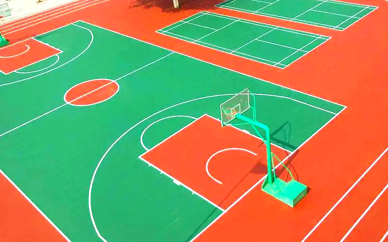 硅PU篮球场价格多少钱一平米，溢邦体育给您详细价格